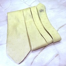 Hermes H pattern silk tie yellow light color all-over pattern used