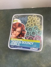 Conair Brush Rollers 36 Pc Tight Bouncy Curls Short Hair 61146 Unused Open