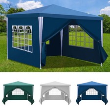 3x3/3x6m Pavillon Partyzelt UV Schutz Festzelt Wasserdicht Gartenzelt mit Seiten