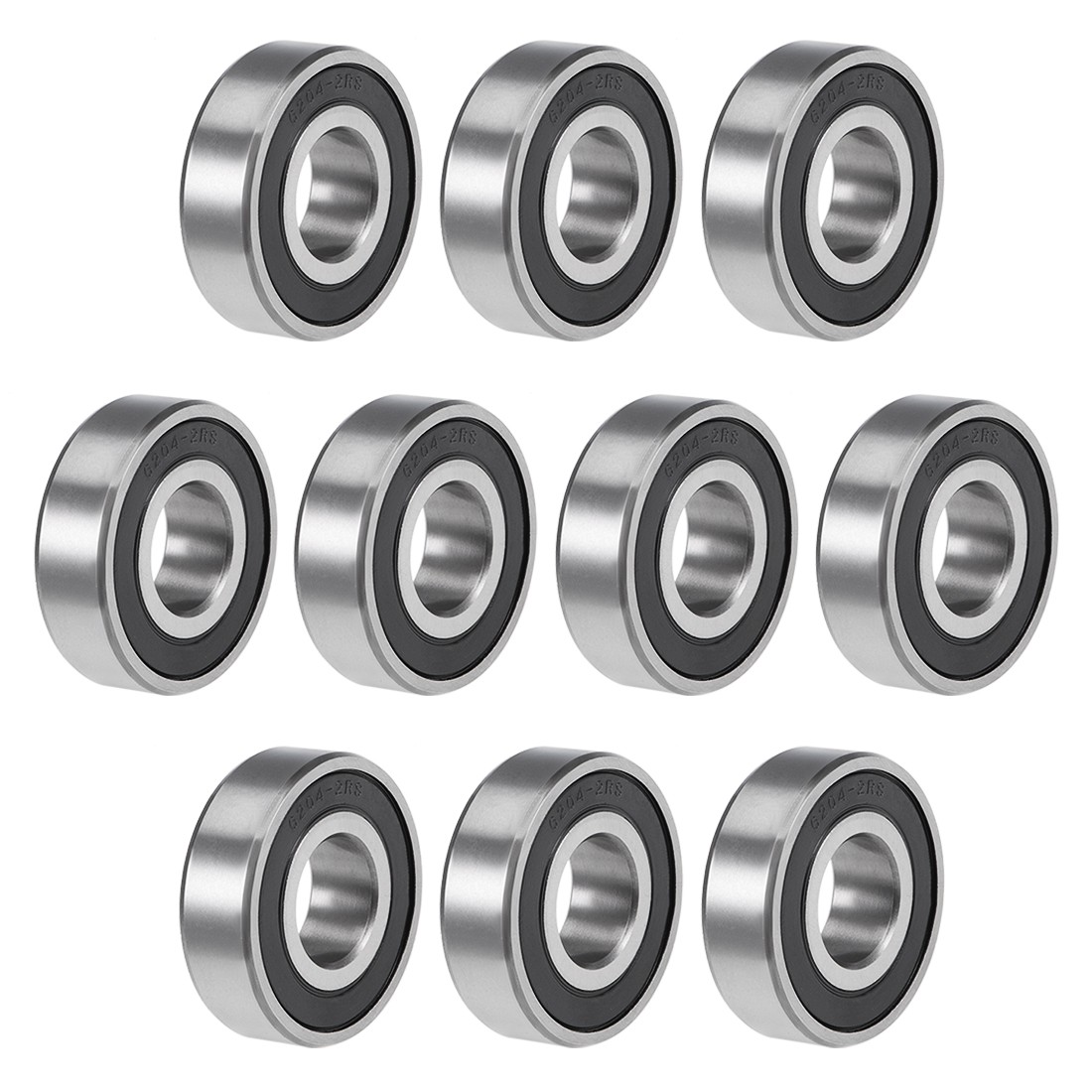 Roulement à billes 6204-2RS 20x47x14 mm étanche pour scie et tondeuse 10pcs