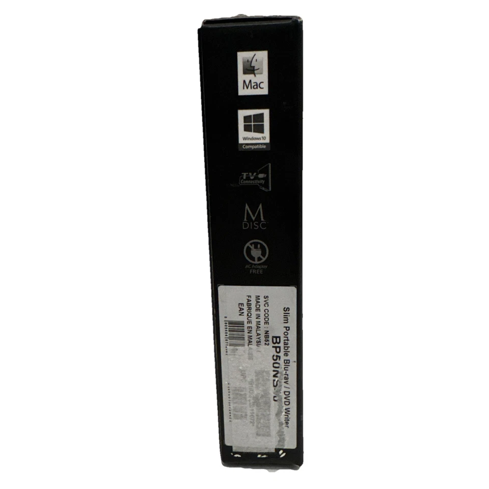 Grabadora externa Blu-ray/DVD LG BP50NB40 ultra delgada alimentada por USB + Win BP50NB40 Foto 2 de 4