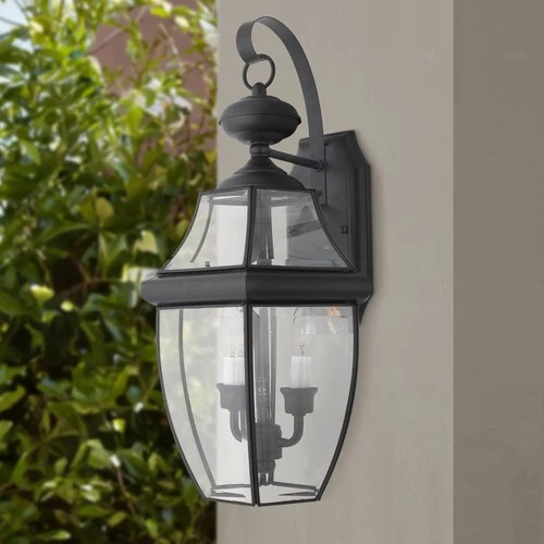 Quoizel Newbury 20"H Mystic Black 2-Light Outdoor Wall Light - Picture 1 of 3