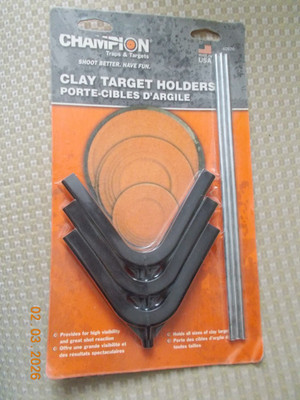 NOS Package of 3 Champion Clay Target Holders, they hold all sizes