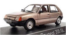 Norev 1/43 Scale Diecast 471724 - 1988 Peugeot 205 GL - Lt Brown