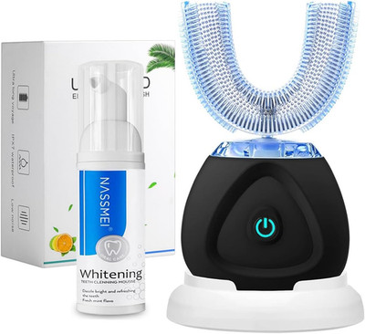 Ultrasonic Toothbrush with Teeth Whitening Mousse, Auto Tooth Brush for Adult, 3