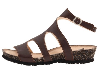 Think! Gladiator Sandals Cork Shoes Size 36 Brown Leather