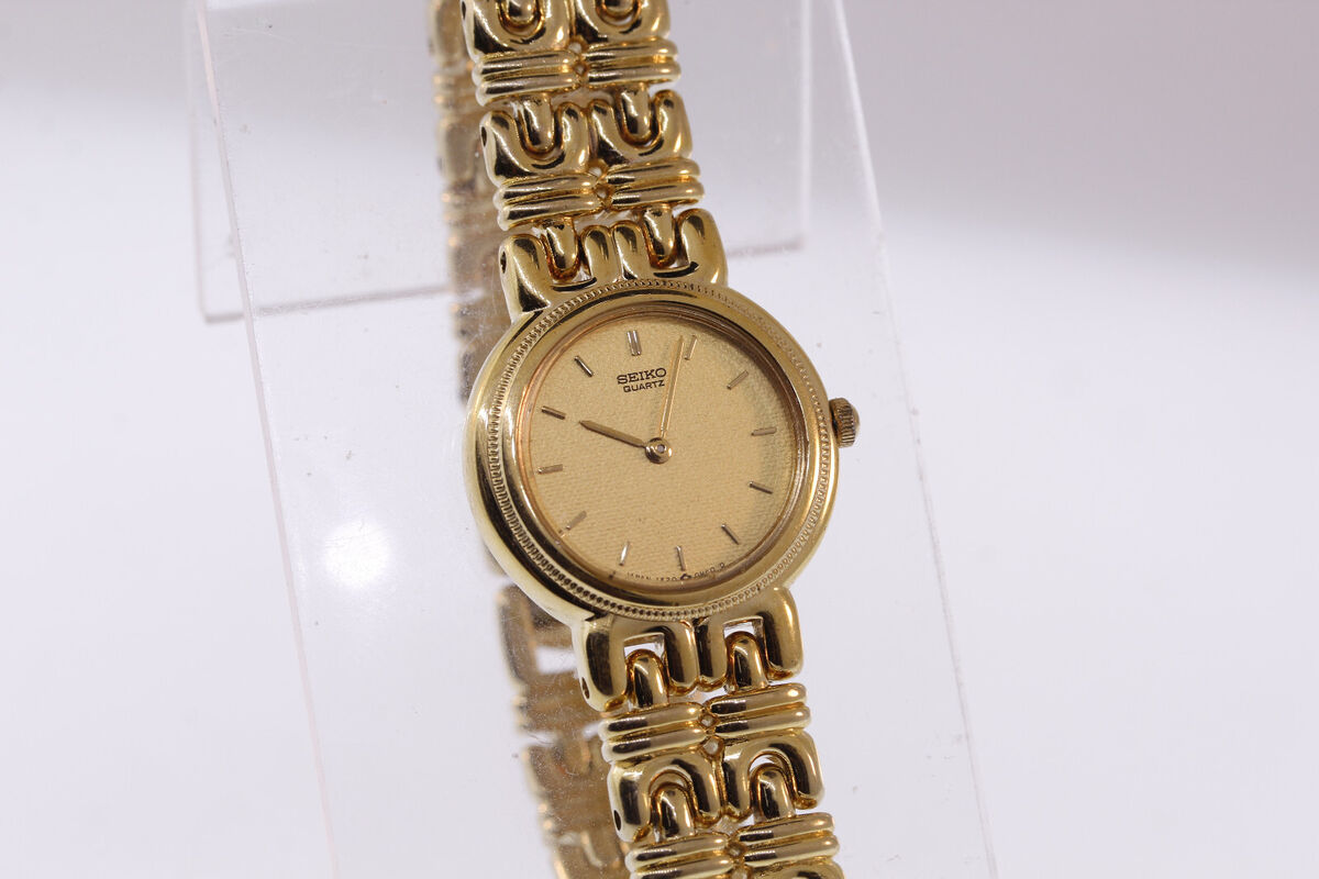 Women's Seiko SYL192 Gold Stainless Steel Gold Dial Watch Women's Seiko SYL192 Gold Stainless Steel Gold Dial Watch