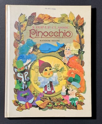 Vintage 1960s Pop-Up Book PINOCCHIO RARE Children's Literature
