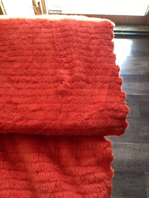 Polartec  highloft brick style orange fabric 200 weight  by the yard stock OT