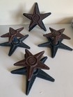 Star Coat Hooks Set of 4 Western Rustic Texas Theme Towels Clothing Hooks
