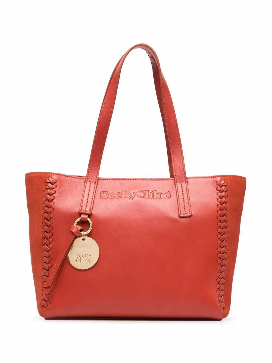 See by Chlo Tilda Earthy Red Leather Tote Shoulder Bag MSRP 475.00