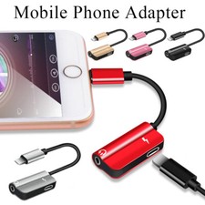 2 in 1 Audio Splitter Adapter 3.5mm Headphone Jack Adapter  Charger for iPhone/