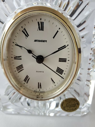 Starburst - Cristal d"Arques Desk, Mantel, Shelf, Clock -Needs Battery -Fre Ship - Picture 3 of 6