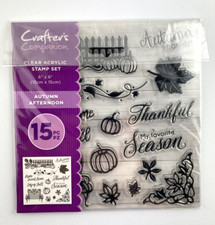 Crafter's Companion AUTUMN AFTERNOON Clear Acrylic Stamp Set