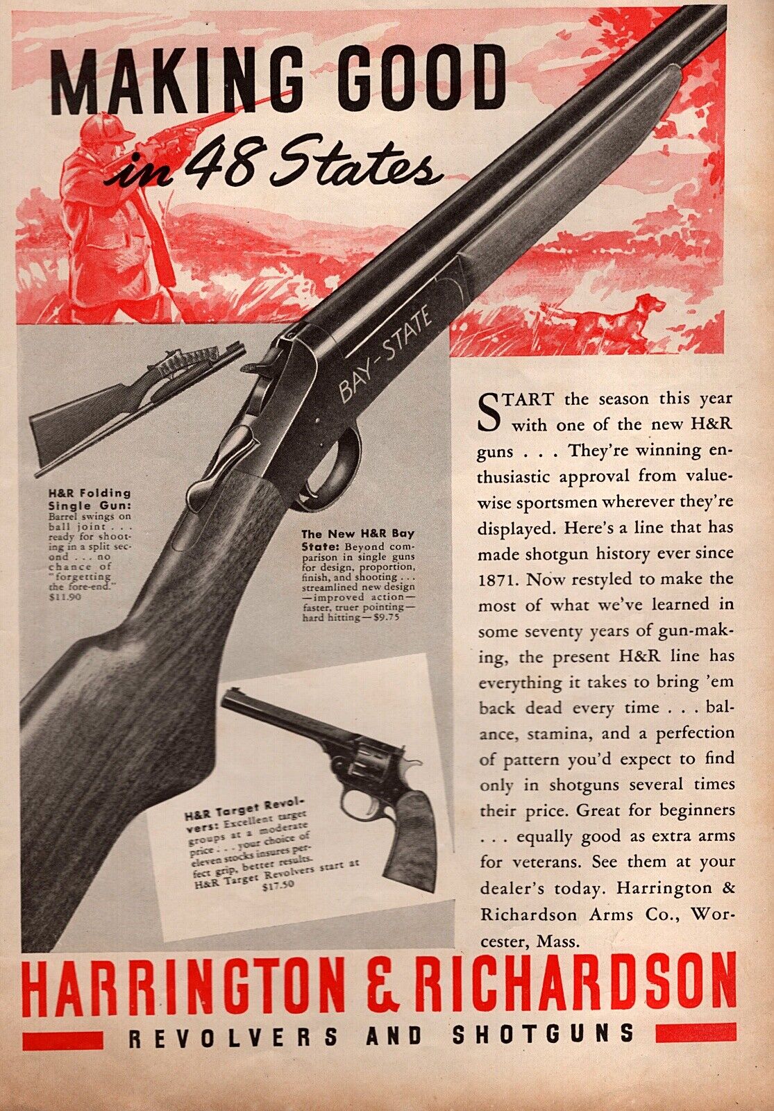 1940 Harrington & Richardson H&R Bay-State Shotgun Target Revolv
