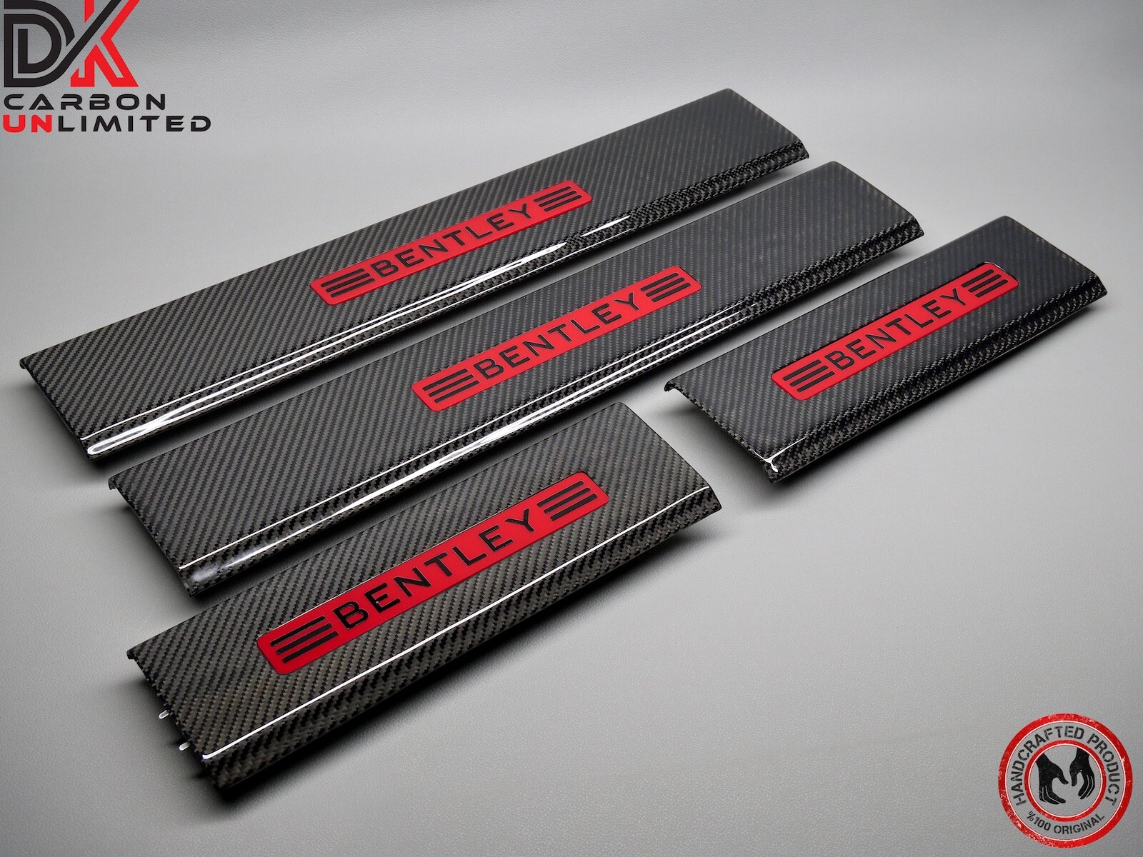 Bentley Bentayga 2016 to 2026 Custom Gloss Carbon Door Sills Scuff Tread Plates