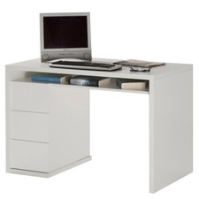 SCRIVANIA 110 X 60 UFFICIO STUDIO CAMERA COMPUTER MODERNO BROKER BIANCO LACCATO