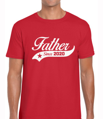 VATER SINCE 2020 LUSTIGES HERREN-T-SHIRT T-SHIRT NEU VATER NEUER VATER GESCHENKIDEE COOL