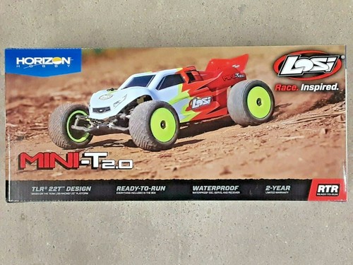 Losi 1/18 Mini-T 2.0 2WD Stadium Truck RTR, Gray/White