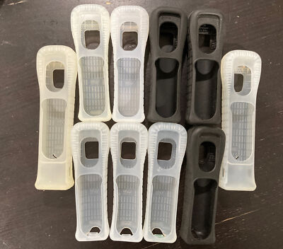 Lot of 10 Nintendo Wii OEM Remote Sleeve Rubber Grip - 2 Motion Plus Adapter