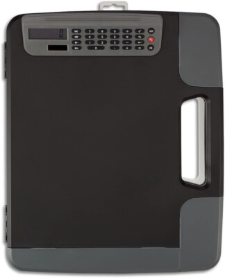Staples Portable Clipboard with Calculator HVY Duty Black 14 3/8 X 12 X 1 5/8
