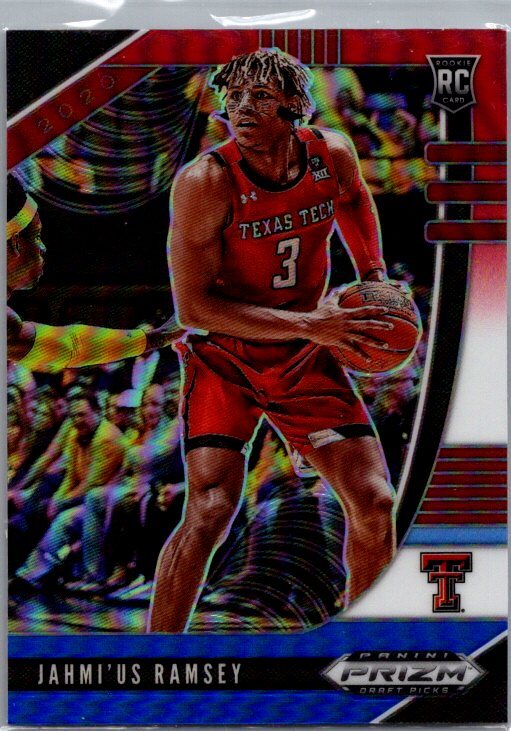 2020 Panini Prizm Draft Picks Collegiate #25 Jahmi'us Ramsey Red White and Blue