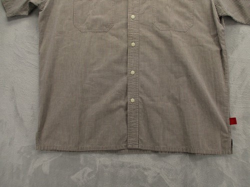 Levi's Hemd mit Knopfleiste Herren Large braun weiß geometrisches Muster 100% Baumwolle - Bild 9 von 14