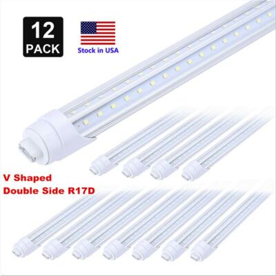 Rotatable 8FT R17D HO led Tube Light 65W Replace Fluorescent Bulb Light 12Pack