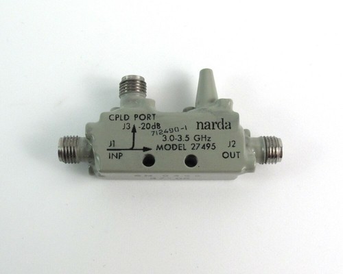 NEW Narda 27495 RF Directional Coupler - 20dB, 3-3.5 GHz, SMA/Female - 第 1/3 張圖片