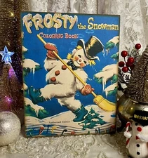 Frosty The Snowman, Retro Kitschy Christmas Handcrafted Plaque /  Sign #2
