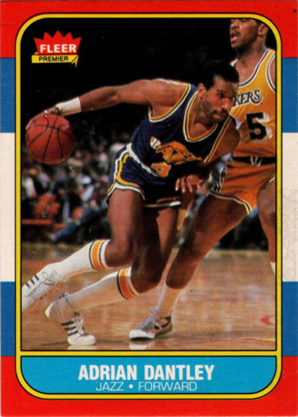 1986-87 Fleer Basketball #21 Adrian Dantley Base Rookie Card