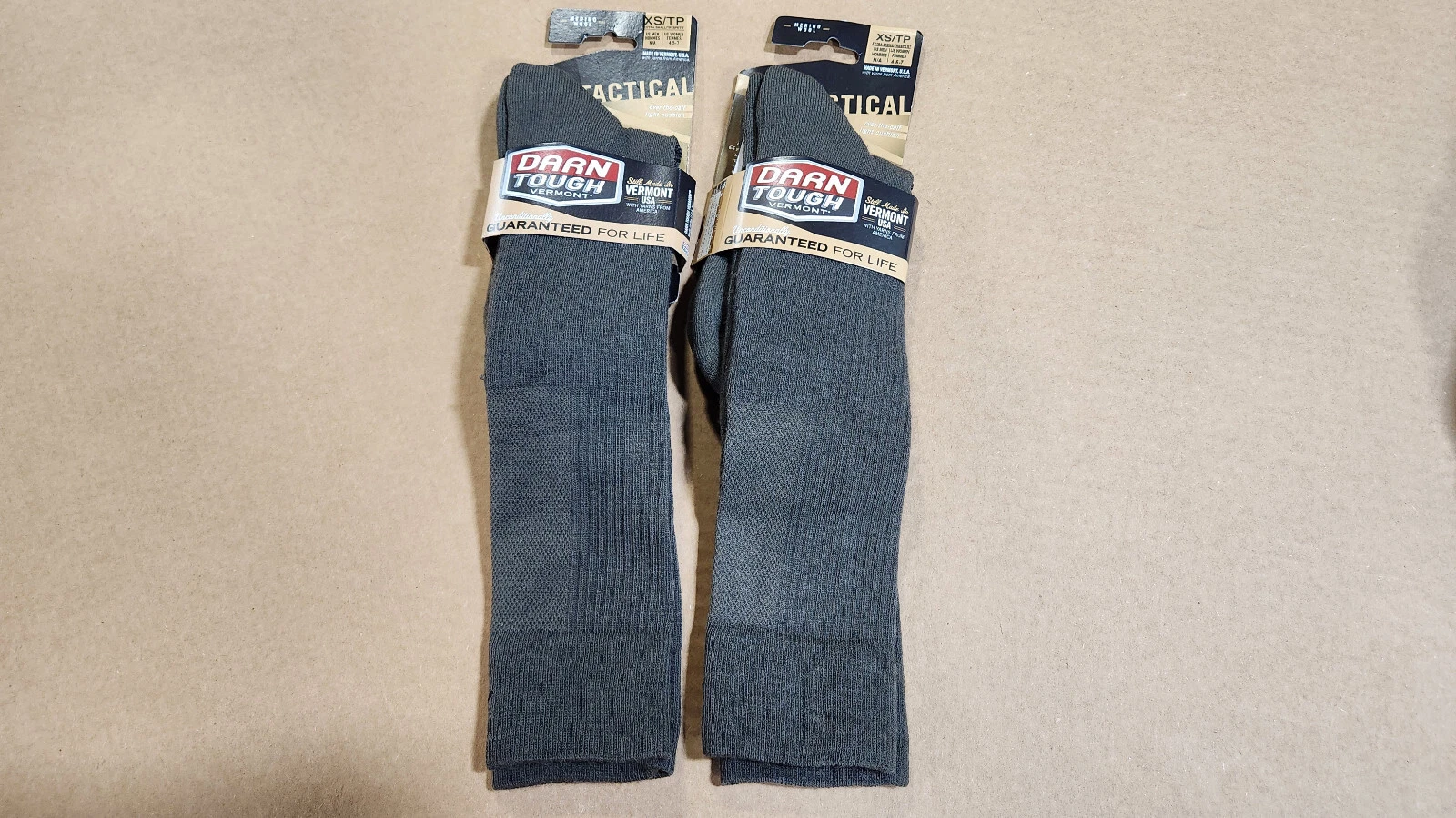 2Pair Darn Tough T3006 Over-the-Calf Lightweight Tactical Cushion Socks Green XS