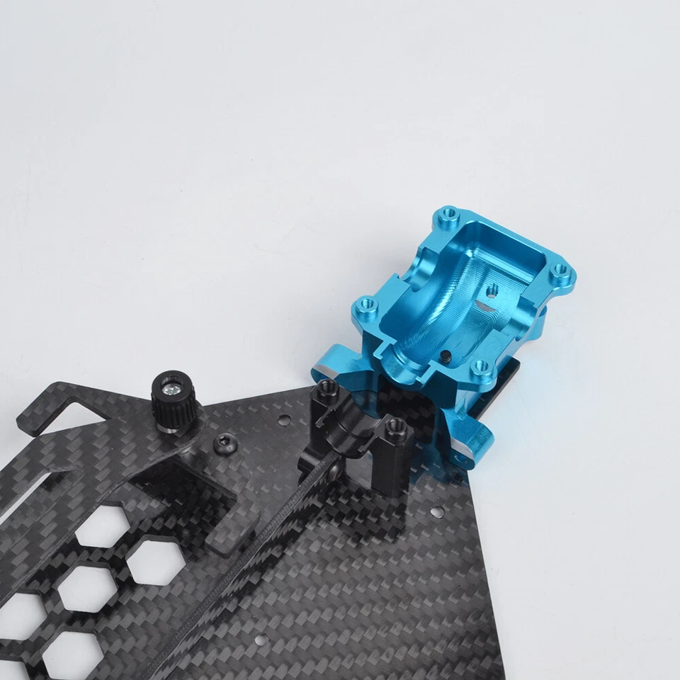 Aluminum Lower Deck Gearbox Cover Carbon Chassis Kit for Tamiya TT02B MS TT-02BR - Image 4 of 4