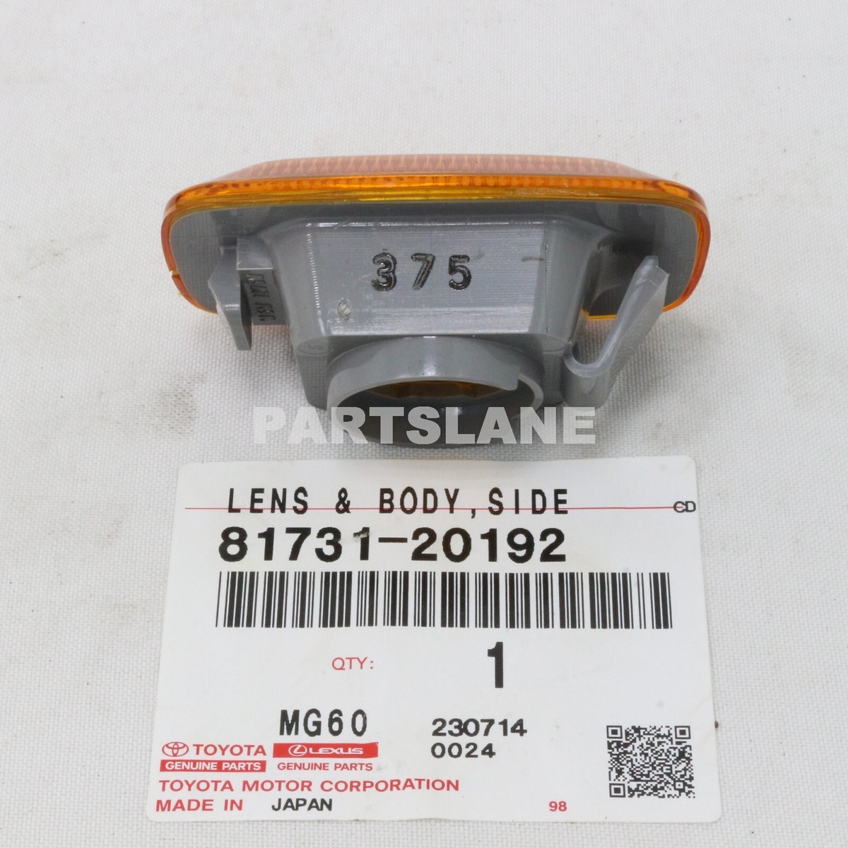2013-2018 Toyota Side Turn Signal Lamp Lens RH/LH 2013-2018 Toyota Side Turn Signal Lamp Lens RH/LH