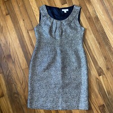 Michael Kors Black & Gold Shimmer Scoop Neck Sleeveless Party Dress Size 14