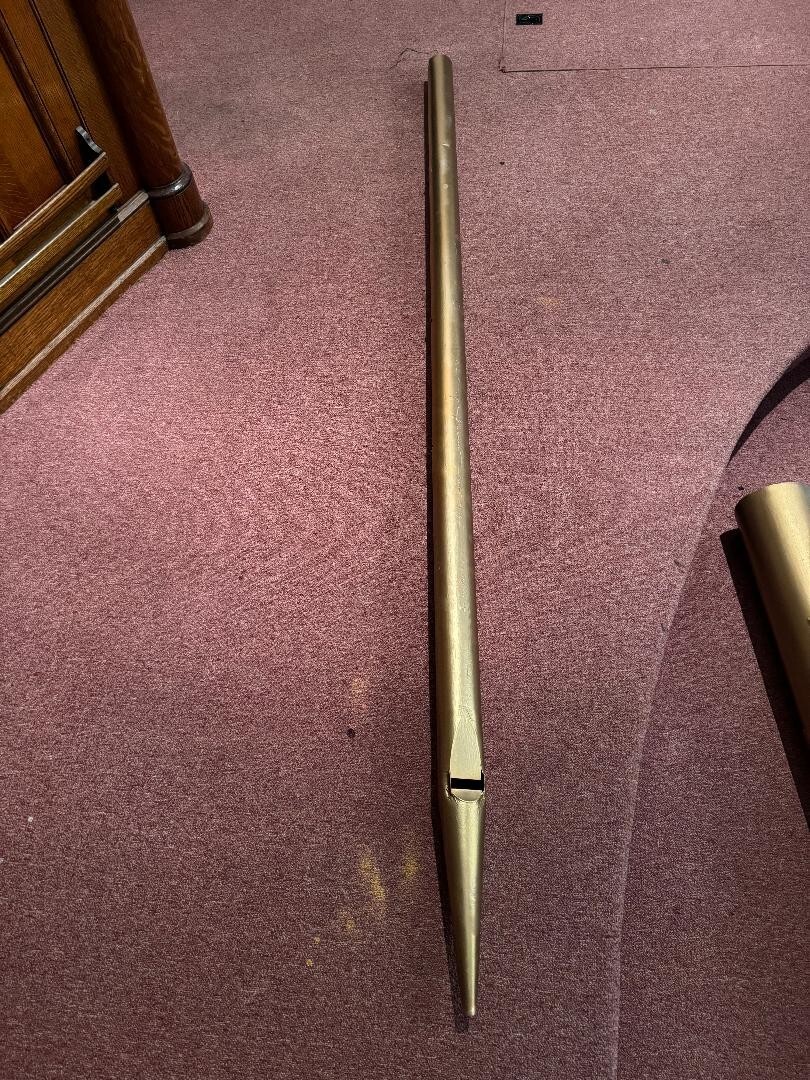 8 to 11 ft 53 vintage church pipe organ pipes made by W. W. Kimball Co