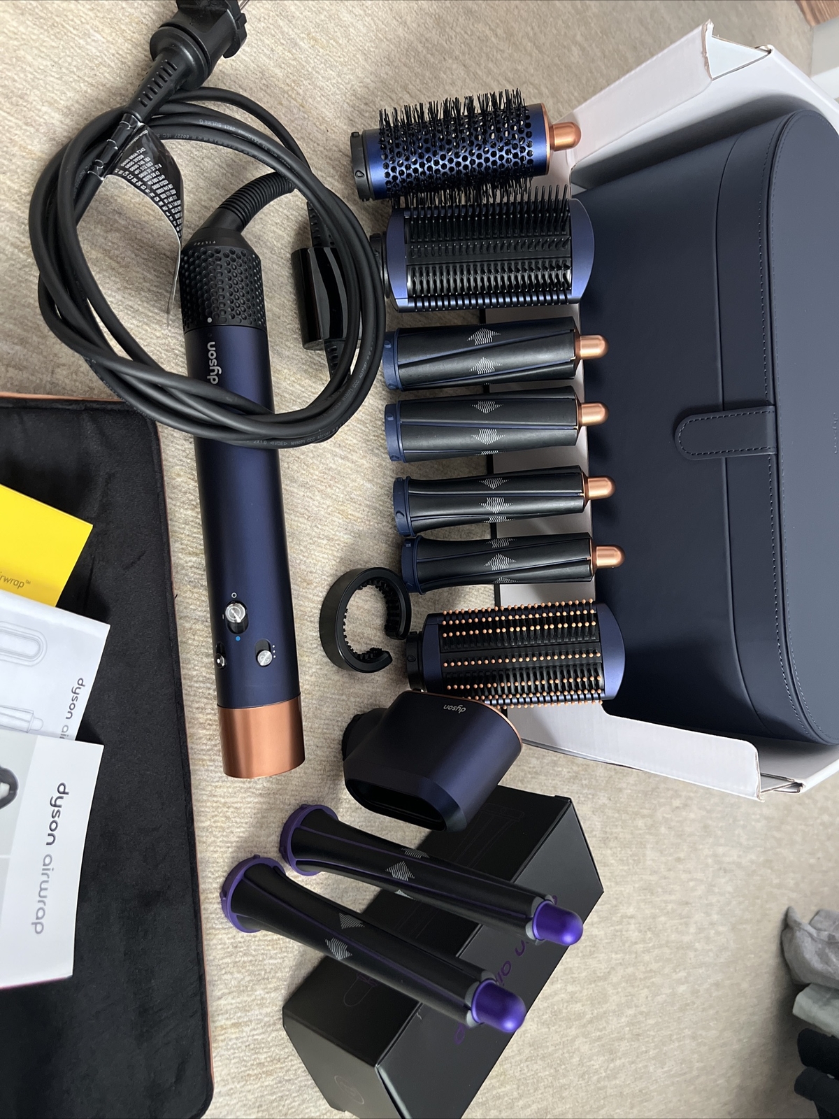 Dyson Airwrap Complete MultiHaarstyler Nachtblau/Kupfer & Long barrels 20mm 5025155067581 eBay