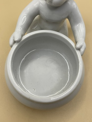 Ceramic Angel/Cherub Tealight Candle Holder ~Trinket Dish 3.25 X4.5 Religious  - Picture 8 of 9