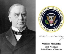 William McKinley Presidential Seal U.S. Portrait Autograph 11 x 14 Photo Picture
