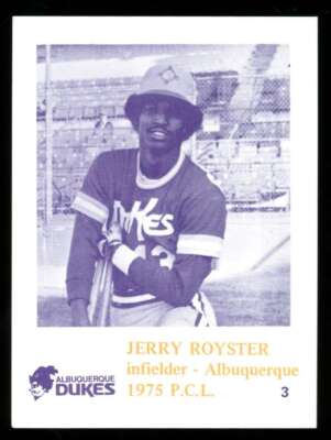 1975 Caruso Jerry Royster #3 Albuquerque Dukes NM JX6114