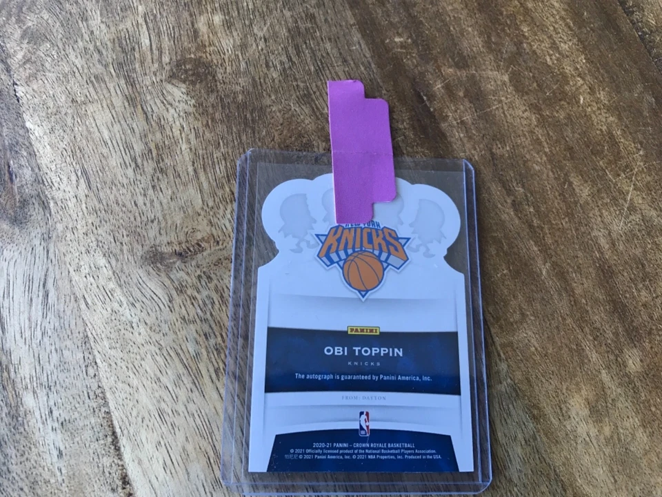 2020-21 Panini Crown Royale NBA FOTL Obi Toppin RC Auto 25/25 FOTL Exclusive - Image 2 of 2