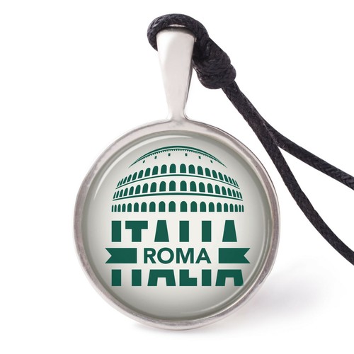 Cities Travel Stamps Necklace Pendants Pewter Silver Jewelry Jewelry JNP - Picture 10 of 10