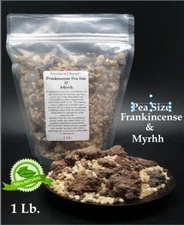 1 Lb Pea Size Frankincense and Myrrh Resin Incense Granular Mix Shaumerio Gum