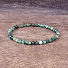2025HOT Handmade 4mm African Turquoise Beads Bracelet Gift For Women Mother'Day