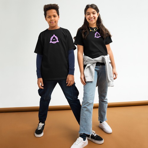Youth Therian Girls Therian Pink Therian Symbol Design Quadrobist Therian Shirt - Picture 5 of 10
