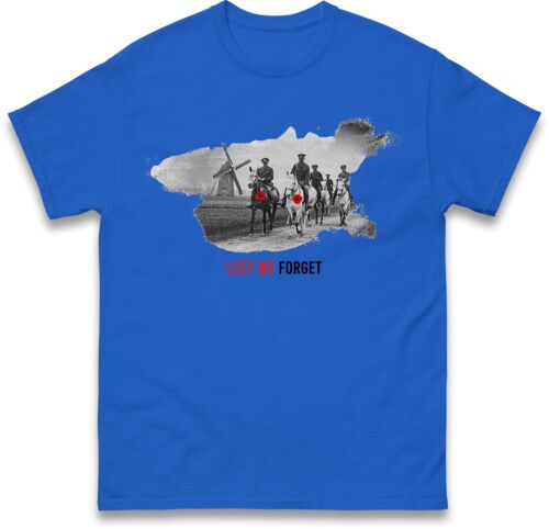 British Army War Graphical Design T Shirt,Lest We Forget,Remembrance Day,Poppy - Picture 7 of 7