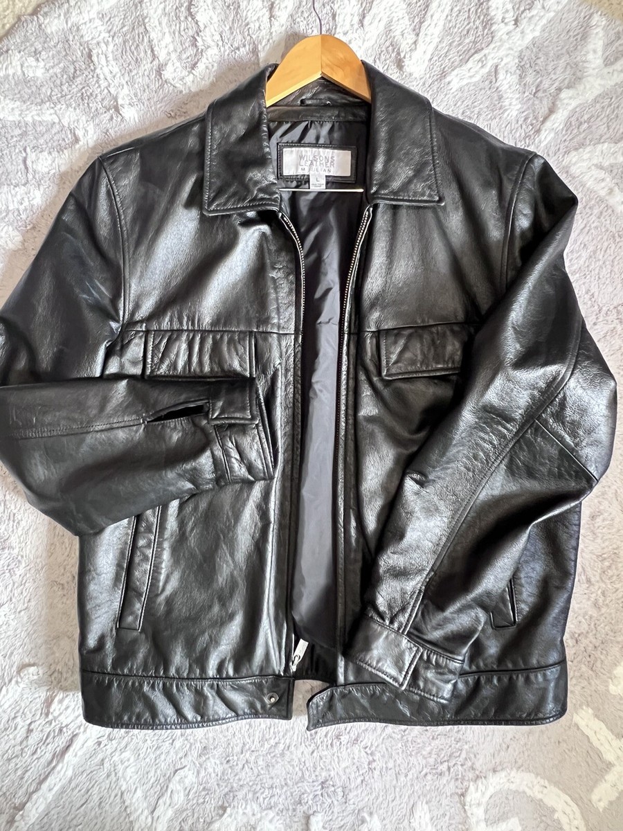 Wilson Leather M. Julian Men L Zipper With Button Down Leather