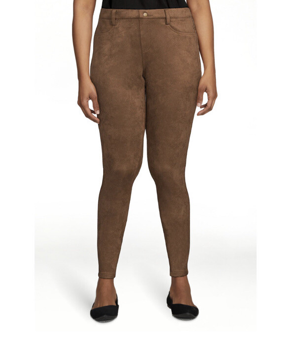 Time and Tru Women's Faux Suede Camel Brown  Jeggings Size XXL/2XL/ (20) NEW