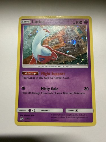 Latias SM87 Sm Sun & Moon Cosmos Holo *Black Star Promo* Pokemon TCG Dmg-HP