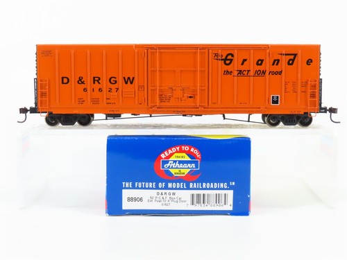 Coche caja puerta enchufable escala HO Athearn 88906 D&RGW Rio Grande Railroad 50' #61627 | Zustand: Used